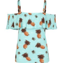 Bluzki, topy, tuniki: Pussy Deluxe Pineapple Dream Off Shoulder Top Top damski niebieski