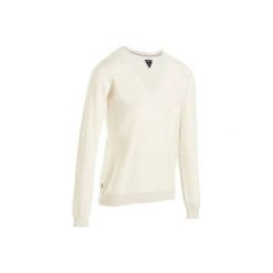 Swetry klasyczne damskie: Sweter do golfa 500 ecru