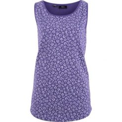 Top bawełniany bonprix lila z nadrukiem. Fioletowe topy damskie bonprix, z nadrukiem, z bawełny. Za 24,99 zł.