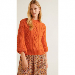 Mango - Sweter Orangin. Pomarańczowe bez kategorii Mango, s, z poliesteru, z okrągłym kołnierzem. Za 199,90 zł.
