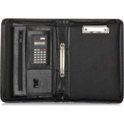 Aktówka biwuar na dokumenty A5 z kalkulatorem Solier ST02 czarny - Czarny. Czarne aktówki męskie Solier, bez wzorów, ze skóry ekologicznej, eleganckie. Za 64,99 zł.