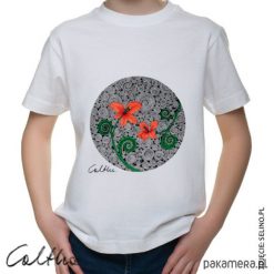 T-shirty damskie: Czerwone kwiaty – t-shirt dla dziecka (kolory..)