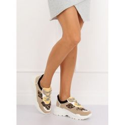 Buty sportowe beżowe LV88P LEOPARD. Brązowe buty sportowe damskie obuwie damskie, bez wzorów, z tkaniny, sportowe. Za 103,28 zł.
