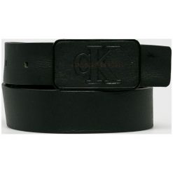 Calvin Klein Jeans - Pasek. Czarne paski męskie Calvin Klein Jeans, w paski, z jeansu. W wyprzedaży za 179,90 zł.