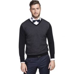 Sweter WALTER SWCR000220. Szare swetry klasyczne męskie marki Giacomo Conti, na zimę, m, z wiskozy, eleganckie. Za 199,00 zł.