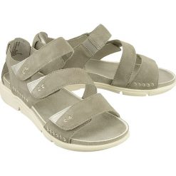 JANA 28600-20 224 lt.grey suede, sandały damskie. Szare sandały damskie Jana, bez wzorów, ze skóry, bez obcasa, na rzepy. Za 249,90 zł.
