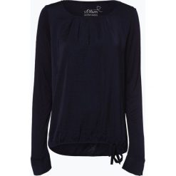 S.Oliver Casual - Damska koszulka z długim rękawem, niebieski. Niebieskie koszulki damskie marki s.Oliver Casual, s, bez wzorów, z satyny, eleganckie, bez kołnierzyka, z długim rękawem. Za 89,95 zł.