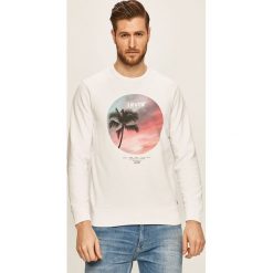 Levi's - Bluza. Białe bluzy męskie Levi's®, s, z nadrukiem, z bawełny, z okrągłym kołnierzem, bez rękawów, bez kaptura. W wyprzedaży za 139,90 zł.
