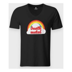 Koszulka męska v-neck Death Metal. Koszulki męskie MegaKoszulki, m, bez wzorów, z bawełny, klasyczne, bez kołnierzyka, bez rękawów. Za 59,90 zł.