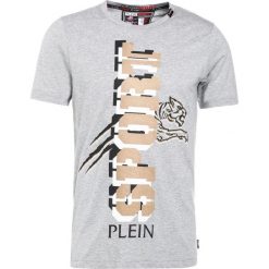 Plein Sport ROUND NECK STRONGER Tshirt z nadrukiem grey/gold. Szare koszulki polo męskie Plein Sport, m, z nadrukiem, z bawełny. Za 739,00 zł.