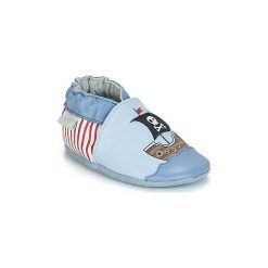 Kapcie niemowlęce Dziecko Robeez PIRATE'S BOAT. Niebieskie buciki niemowlęce marki Robeez, bez zapięcia. Za 149,00 zł.