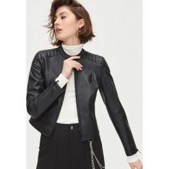 Ramoneska - Czarny. Czarne kurtki damskie Cropp, s, bez wzorów, bez kaptura. Za 119,99 zł.