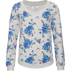 Bluza z nadrukiem, długi rękaw bonprix jasnoszary melanż z nadrukiem. Szare bluzy rozpinane damskie bonprix, melanż, z długim rękawem, długie. Za 49,99 zł.