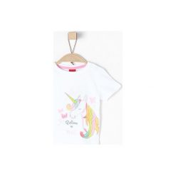 S.Oliver T-Shirt Dziewczęcy 80, Biały. Białe bluzki dziewczęce marki S.Oliver, z napisami, z krótkim rękawem. Za 30,00 zł.