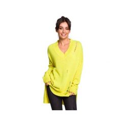 BK028 Sweter z dziurami. Szare swetry damskie BE, s, bez wzorów, prążkowane, bez rękawów, bez kaptura. Za 149,00 zł.