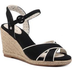 Espadryle PEPE JEANS - Shark Plain PLS90404 Black 999. Czarne espadryle damskie Pepe Jeans, bez wzorów, z jeansu, bez obcasa, na obcasie. W wyprzedaży za 129,00 zł.