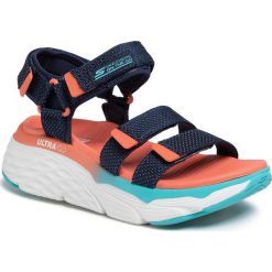 Sandały SKECHERS - Max Cushioning 140120/NVMT Navy/Multi. Niebieskie klapki damskie Skechers, bez wzorów, z tworzywa sztucznego, bez obcasa. Za 299,00 zł.