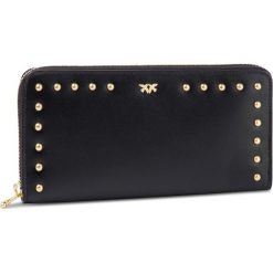 Duży Portfel Damski PINKO - Blonde Wallet Zip Around L PE 19 PLTT 1P21B6 Y5EU Black Z99. Czarne portfele damskie marki Pinko, bez wzorów, ze skóry. Za 599,00 zł.