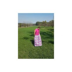 SUKIENKA FREELY | MAXI RÓŻOWA W KWIATY. Różowe sukienki damskie Meleksima, na spacer, s, w kwiaty, z bawełny, bez kołnierzyka, bez rękawów, maxi. Za 209,30 zł.