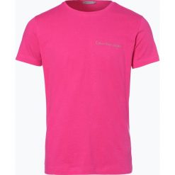 Calvin Klein Jeans - T-shirt męski, różowy. Czerwone t-shirty męskie Calvin Klein Jeans, l, z napisami, z jeansu. Za 99,95 zł.