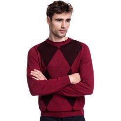 Sweter PIETRO SWTR000322. Czerwone swetry męskie m, z wełny, klasyczne. Za 229,00 zł.