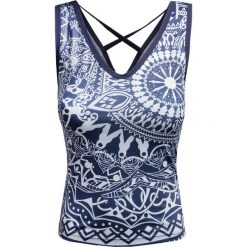 Top DEHA HARMONIC Print|Granatowy. Niebieskie topy damskie marki Deha, z tkaniny. Za 175,00 zł.