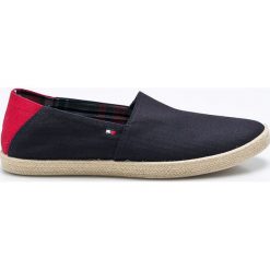 Tommy Hilfiger - Tenisówki. Niebieskie trampki męskie TOMMY HILFIGER, bez wzorów, z gumy, bez zapięcia. W wyprzedaży za 159,90 zł.