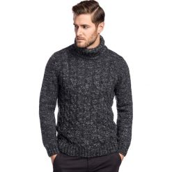 Sweter BERNARDO SWSR000183. Szare swetry męskie Giacomo Conti, m, bez wzorów, z wełny, z golfem, bez kaptura. Za 299,00 zł.