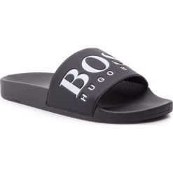 Klapki BOSS - Solar 50388496 10208293 01 Black 002. Czarne klapki męskie Boss, bez wzorów, z tworzywa sztucznego. Za 219,00 zł.