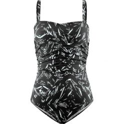 Kostium kąpielowy bonprix czarno-biał. Czarne stroje kąpielowe damskie marki bonprix, bez wzorów. Za 54,99 zł.