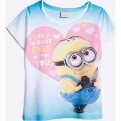 Name it - T-shirt dziecięcy 104-140 cm. Szare t-shirty męskie marki Name it, z nadrukiem, z poliesteru, z okrągłym kołnierzem. W wyprzedaży za 19,90 zł.