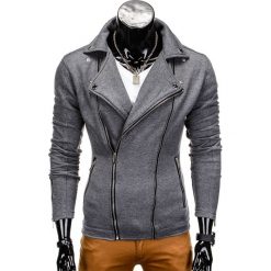 RAMONESKA MĘSKA B699 - GRAFITOWA. Szare bluzy męskie marki Ombre Clothing, m, z bawełny. Za 59,00 zł.