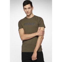 T-shirt męski TSM006 - khaki. Brązowe t-shirty męskie 4f, m, bez wzorów, bez kołnierzyka. W wyprzedaży za 34,99 zł.