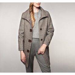Płaszcz damski 85-9W-110-4. Pomarańczowe płaszcze damskie marki Wittchen, z materiału, klasyczne. Za 469,00 zł.