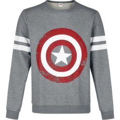 Bluzy męskie: Captain America Logo Bluza odcienie szarego