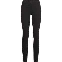 Spodnie z bengaliny ze stretchem SKINNY bonprix czarny. Czarne spodnie damskie bonprix, bez wzorów. Za 99,99 zł.
