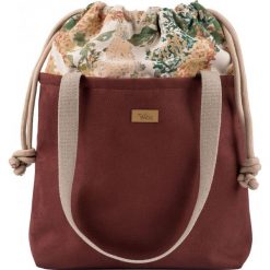Torebka worek "DUOBAG", kolor bordo bloom. Czerwone torebki klasyczne damskie me&BAGS, w kwiaty, z tkaniny, duże, bez dodatków. Za 219,00 zł.