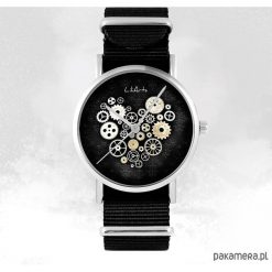 Zegarki męskie: Zegarek – Steampunk heart, czarny – czarny, nato
