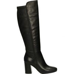 Buty zimowe damskie: Kozaki ocieplane - NOW2302 NERO