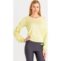 SWETER pinko RODANO. Żółte swetry damskie Pinko, m, bez wzorów, biznesowe, bez rękawów, bez kaptura. Za 1489,00 zł.