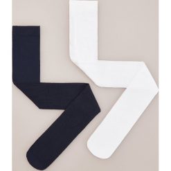 Rajstopy z mikrofibry 2 pack - Biały. Białe rajstopy damskie Reserved, bez wzorów. Za 34,99 zł.