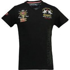 Koszulka "Jolatina" w kolorze czarnym. Czarne koszulki męskie Geographical Norway Men, m, z nadrukiem, z bawełny, bez kołnierzyka, bez rękawów. W wyprzedaży za 55,95 zł.
