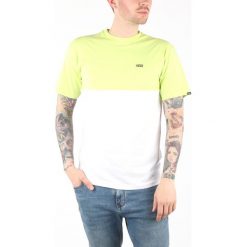 Vans Colorblock Koszulka Żółty Biały. Żółte podkoszulki męskie Vans, l, bez wzorów, z bawełny, z krótkim rękawem. Za 94,95 zł.