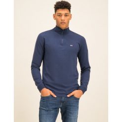 Bluza Tommy Jeans Tjm Brushed Zip DM0DM07619. Niebieskie bluzy męskie Tommy Jeans, xl, bez wzorów, z jeansu, bez kołnierzyka, bez rękawów, bez kaptura. W wyprzedaży za 199,00 zł.
