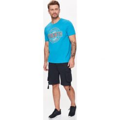 T-shirt męski z nadrukiem. Niebieskie t-shirty męskie Top Secret, na zimę, m, z nadrukiem, z bawełny, klasyczne, z okrągłym kołnierzem, krótkie. W wyprzedaży za 19,99 zł.