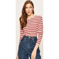 Jacqueline de Yong - Longsleeve. Niebieskie bluzki damskie Jacqueline de Yong, s, bez wzorów, z elastanu, casualowe, z okrągłym kołnierzem, z długim rękawem. W wyprzedaży za 49,90 zł.