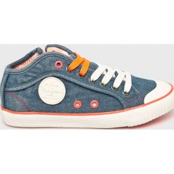 Pepe Jeans - Tenisówki. Niebieskie tenisówki damskie marki Pepe Jeans, z jeansu, na sznurówki. Za 279,90 zł.
