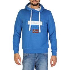 Napapijri bluza męska M niebieska. Niebieskie bluzy męskie Napapijri, m, bez wzorów, eleganckie, bez kołnierzyka, bez rękawów, bez kaptura. W wyprzedaży za 299,00 zł.