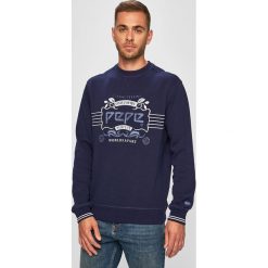 Pepe Jeans - Bluza. Białe bluzy męskie Pepe Jeans, xl, z nadrukiem, z bawełny, z okrągłym kołnierzem, bez rękawów, bez kaptura. W wyprzedaży za 199,90 zł.