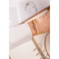 Żółta Bransoletka Infinity. Żółte bransoletki damskie marki other, z cyrkonią. Za 19,99 zł.
